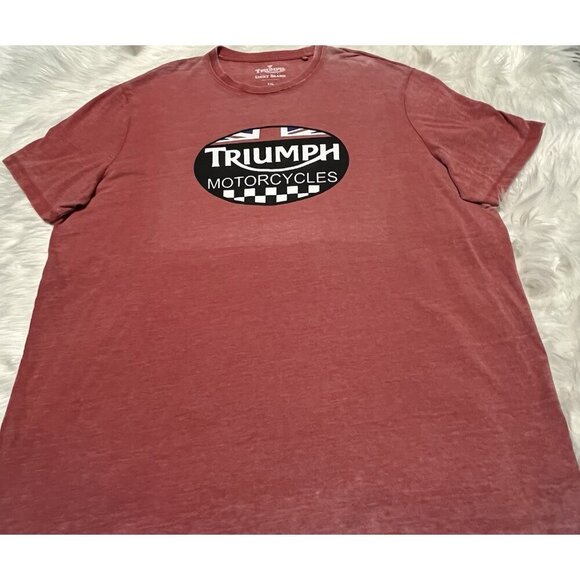 Lucky Brand Men’s T-Shirt 2XL XXL Triumph Motorcycle Venice Burnout T-Shirt Tee - Picture 2 of 6
